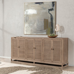 Jolen Distressed Brown 6 Door Buffet - Ornate Home