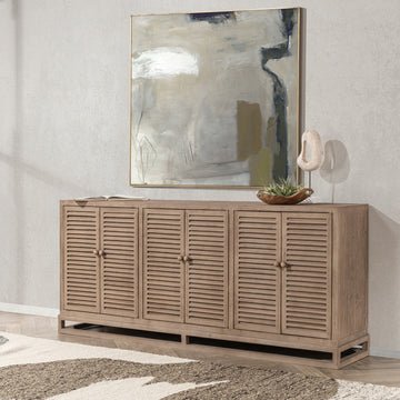 Jolen Distressed Brown 6 Door Buffet - Ornate Home