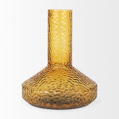 Jolene 11.8" Amber Waterglass Glass Vase - Ornate Home