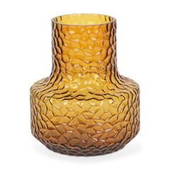 Jolene 7" Amber Waterglass Glass Vase - Ornate Home