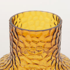 Jolene 7" Amber Waterglass Glass Vase - Ornate Home