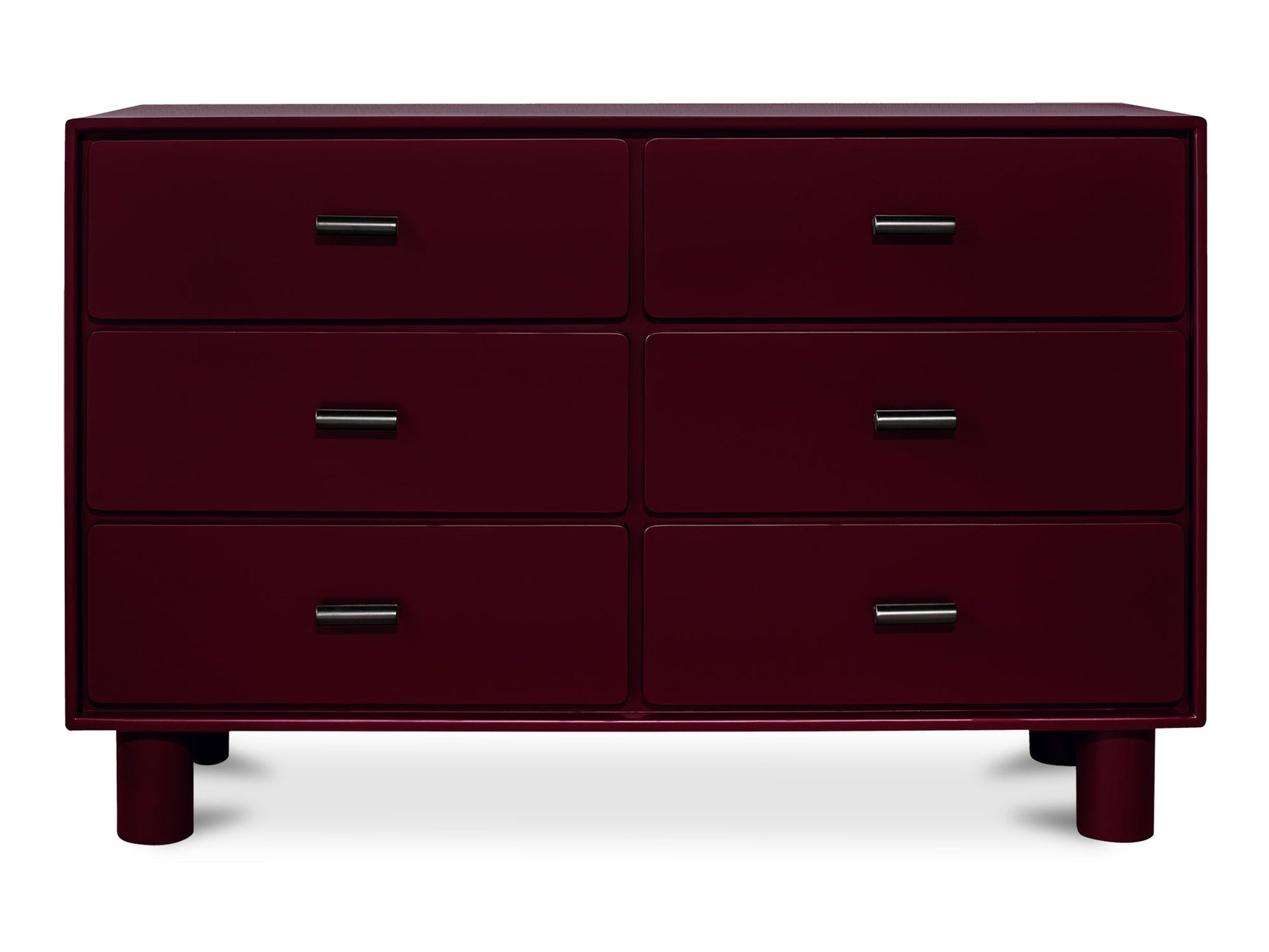 Jolene Deep Red 6 Drawer Dresser - Ornate Home