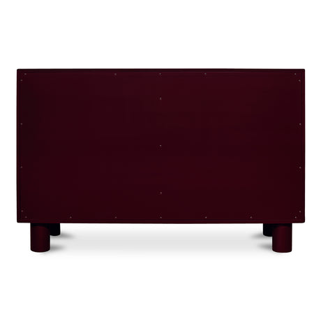 Jolene Deep Red 6 Drawer Dresser - Ornate Home