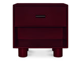 Jolene Deep Red Nightstand - Ornate Home