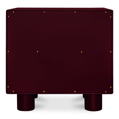 Jolene Deep Red Nightstand - Ornate Home