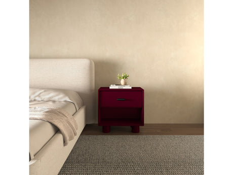 Jolene Deep Red Nightstand - Ornate Home