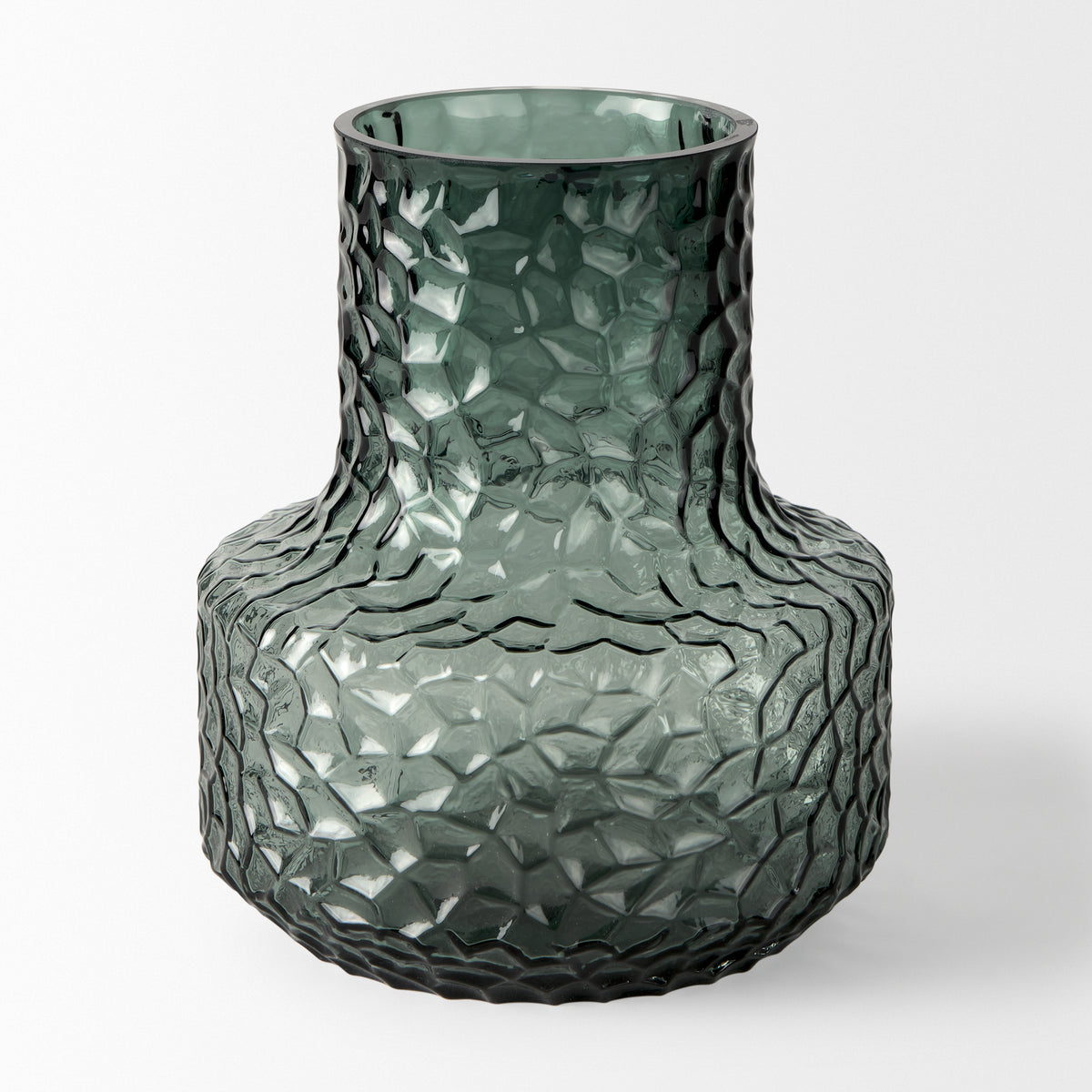 Jolene Green 7" Waterglass Glass Vase - Ornate Home