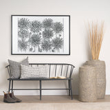 Jolie Cream/Black 22x22 Linen Square Pillow Cover - Ornate Home