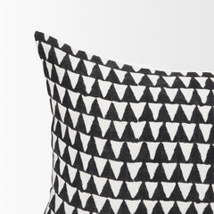 Jolie Cream/Black Linen Lumbar Pillow Cover - Ornate Home