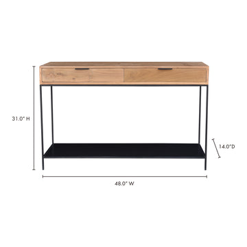 Joliet Natural Console Table - Ornate Home