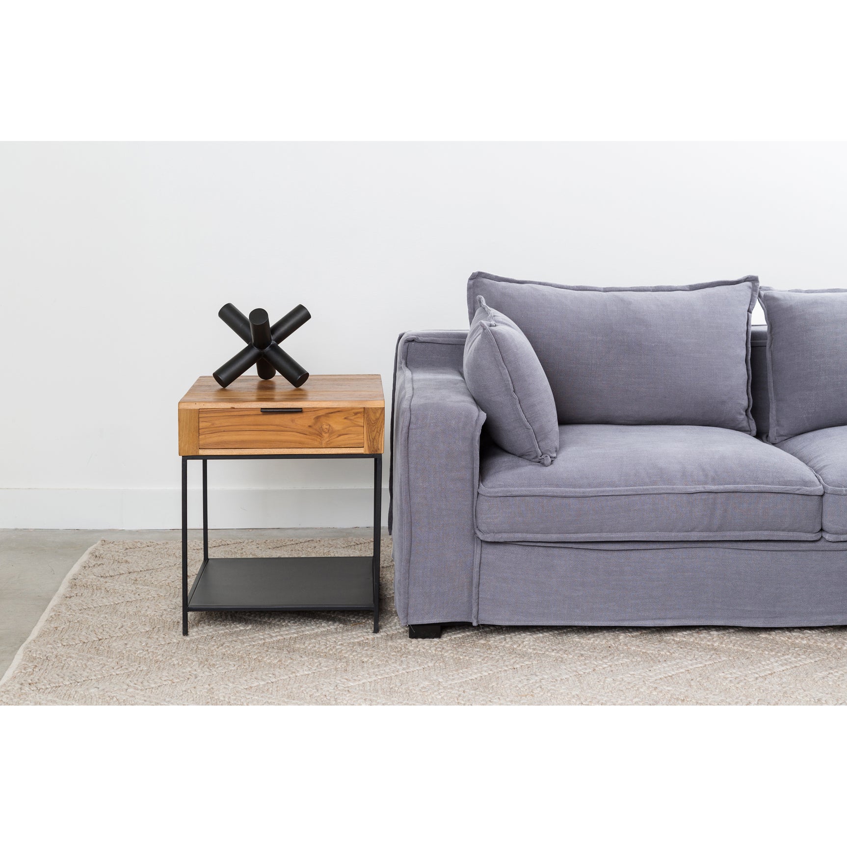 Joliet Natural Side Table - Ornate Home