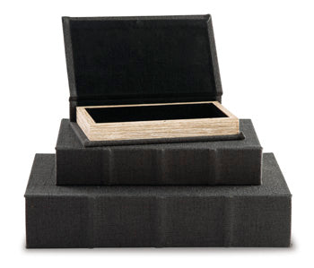 Jolina Black Box (Set of 3) (Online Special Price) - Ornate Home