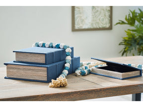 Jolina Blue Box Set (set of 3) (Online Special Price) - Ornate Home