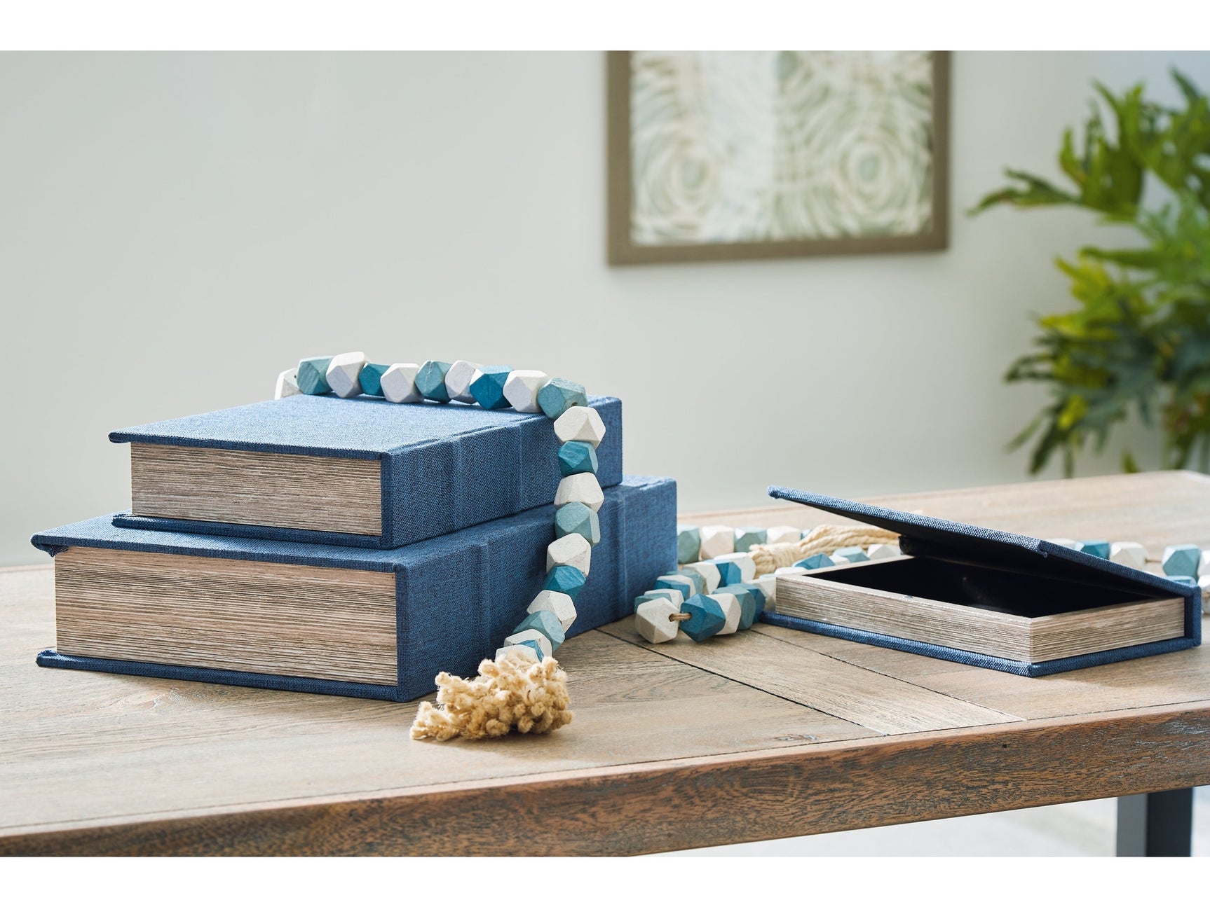 Jolina Blue Box Set (set of 3) - Ornate Home