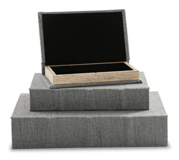 Jolina Gray Box (Set of 3) (Online Special Price) - Ornate Home