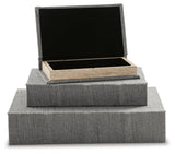 Jolina Gray Box (Set of 3) (Online Special Price) - Ornate Home