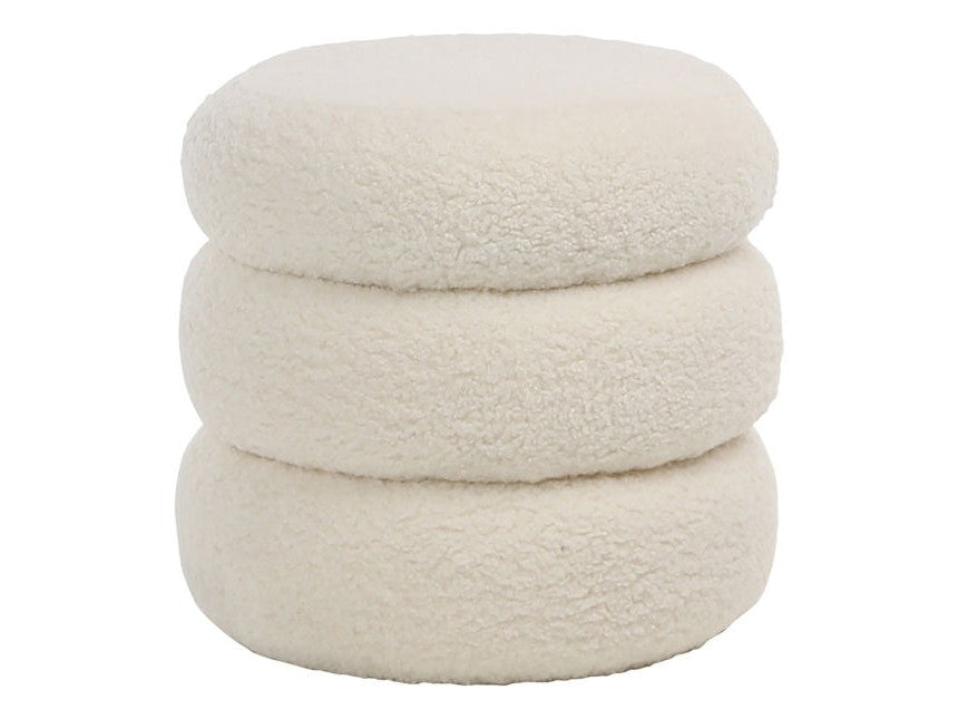 Jolo Ivory Ottoman - Ornate Home