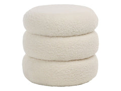 Jolo Ivory Ottoman - Ornate Home