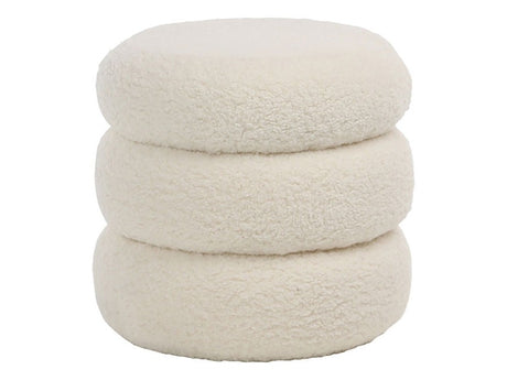 Jolo Ivory Ottoman - Ornate Home