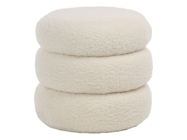 Jolo Ivory Ottoman - Ornate Home