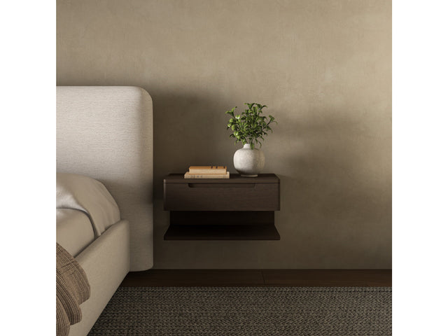 Jonah Dark Brown Floating Nightstand - Ornate Home