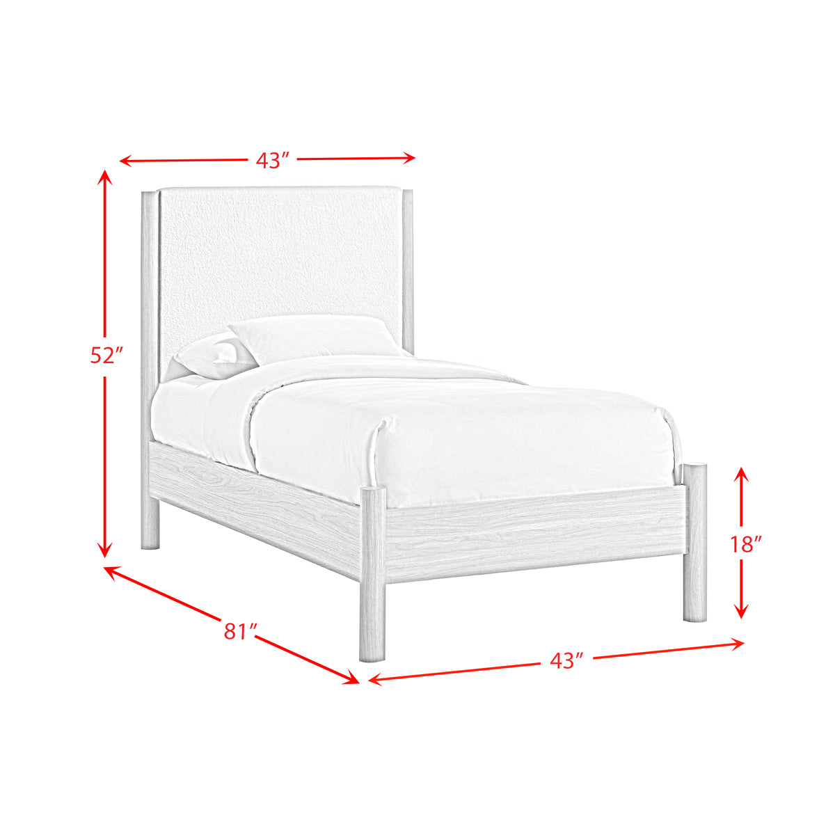 Jonas Natural Twin Bed - Ornate Home