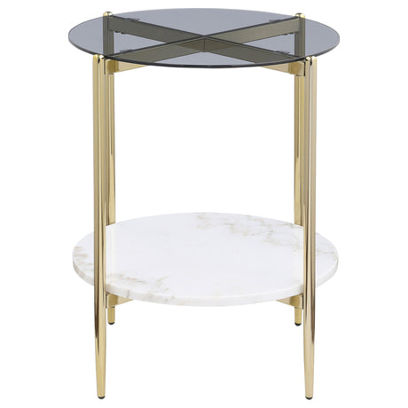 Jonelle Smoke End Table - Ornate Home