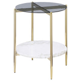 Jonelle Smoke End Table - Ornate Home