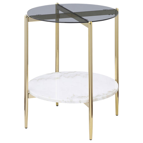 Jonelle Smoke End Table - Ornate Home