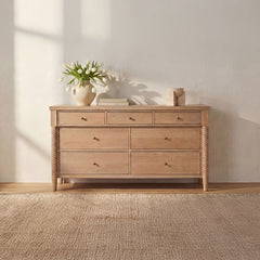 Joni Natural 7 Drawer Dresser - Ornate Home