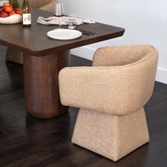 Jonie Camel Dining Swivel Chair - Ornate Home