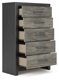 Jonnifer Black/Gray Chest of Drawers - Ornate Home