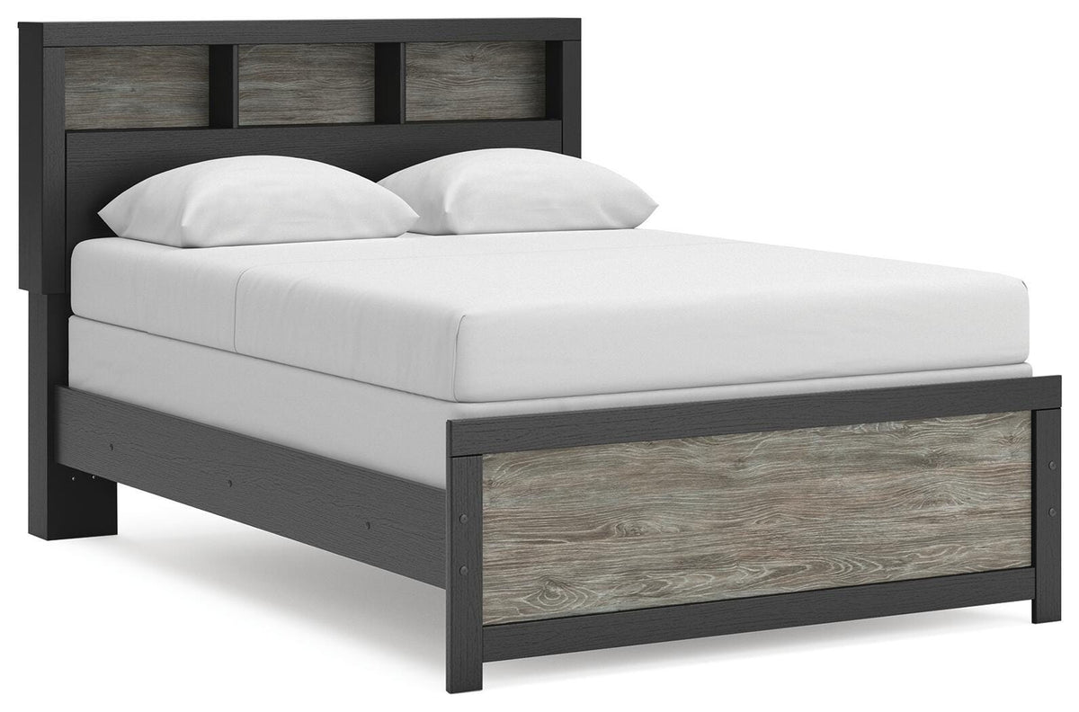 Jonnifer Black/Gray Full Bookcase Bed - Ornate Home