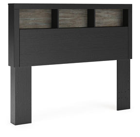 Jonnifer Black/Gray Full Bookcase Headboard (Online Special Price) - Ornate Home