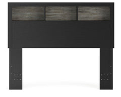 Jonnifer Black/Gray Full Bookcase Headboard - Ornate Home