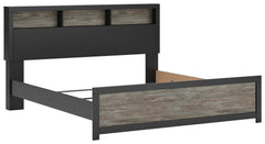 Jonnifer Black/Gray King Bookcase Bed - Ornate Home