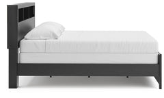 Jonnifer Black/Gray King Bookcase Panel Bed - Ornate Home