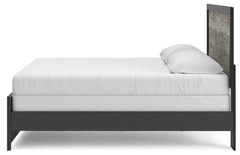 Jonnifer Black/Gray King Panel Bed - Ornate Home