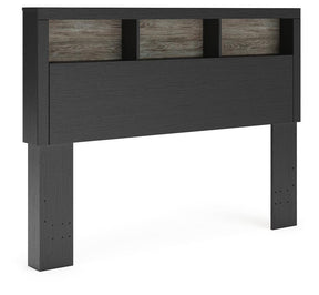 Jonnifer Black/Gray Lighted Queen Bookcase Headboard (Online Special Price) - Ornate Home