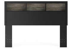 Jonnifer Black/Gray Lighted Queen Bookcase Headboard - Ornate Home