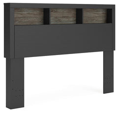 Jonnifer Black/Gray Queen Bookcase Headboard - Ornate Home