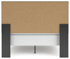 Jonnifer Black/Gray Queen Panel Bed - Ornate Home
