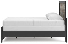 Jonnifer Black/Gray Queen Panel Bed - Ornate Home