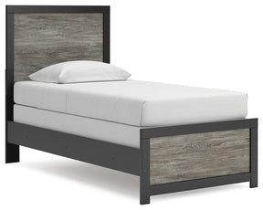 Jonnifer Black/Gray Twin Panel Bed (Online Special Price) - Ornate Home