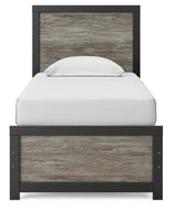 Jonnifer Black/Gray Twin Panel Bed (Online Special Price) - Ornate Home