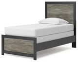 Jonnifer Black/Gray Twin Panel Bed (Online Special Price) - Ornate Home