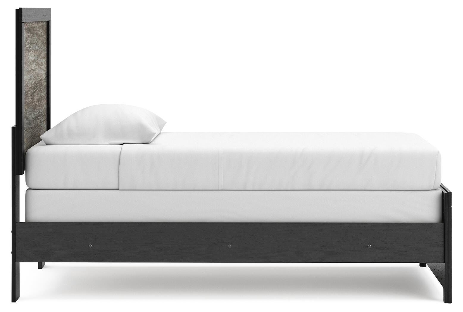 Jonnifer Black/Gray Twin Panel Bed (Online Special Price) - Ornate Home