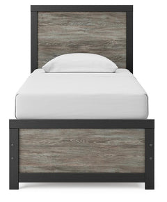 Jonnifer Black/Gray Twin Panel Bed - Ornate Home