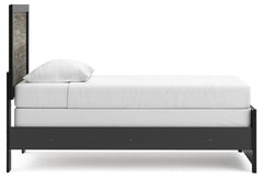 Jonnifer Black/Gray Twin Panel Bed - Ornate Home