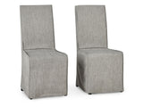 Jordan Cool Gray Upholstered Dining Chair (Set of 2) - Ornate Home